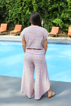 Load image into Gallery viewer, Rainbow Striped Top/Bottom Set
