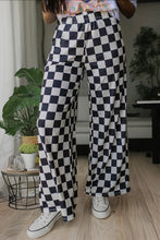 Load image into Gallery viewer, Checkered Print High Waist Wide Leg Pants
