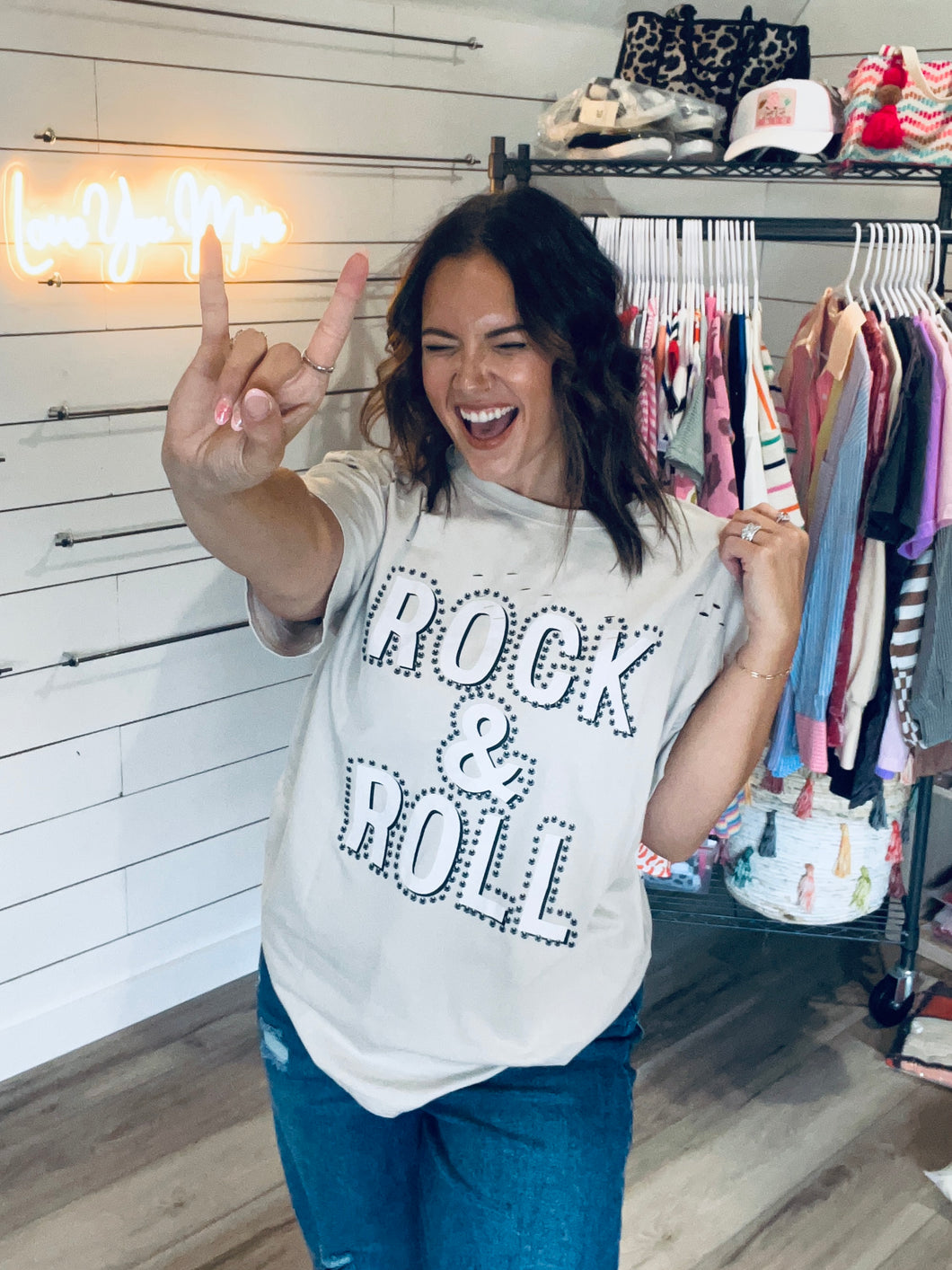 Rock & Roll Distressed Tshirt