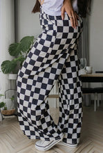 Load image into Gallery viewer, Checkered Print High Waist Wide Leg Pants
