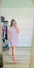 Load image into Gallery viewer, Rainbow Stripe Tshirt Dress
